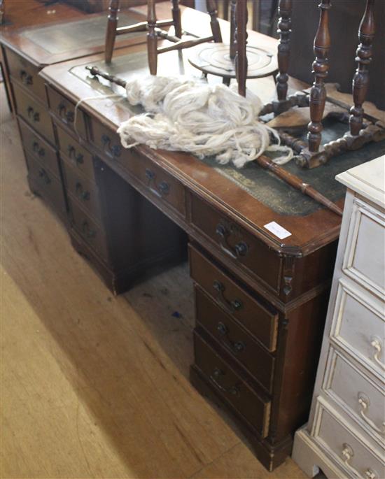 Pedestal desk & filing cabinet